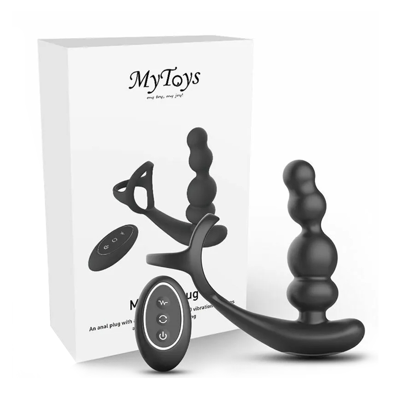 Mytoys｜德國 MyRevoPlug 鎖精 強力旋轉拉珠型 前列腺按摩器 - 遙控版