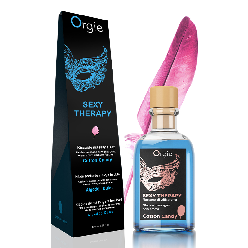 Orgie｜葡萄牙 Lips Massage Kit 熱感按摩油套裝 COTTON CANDY 香甜棉花糖口味 - 100ml