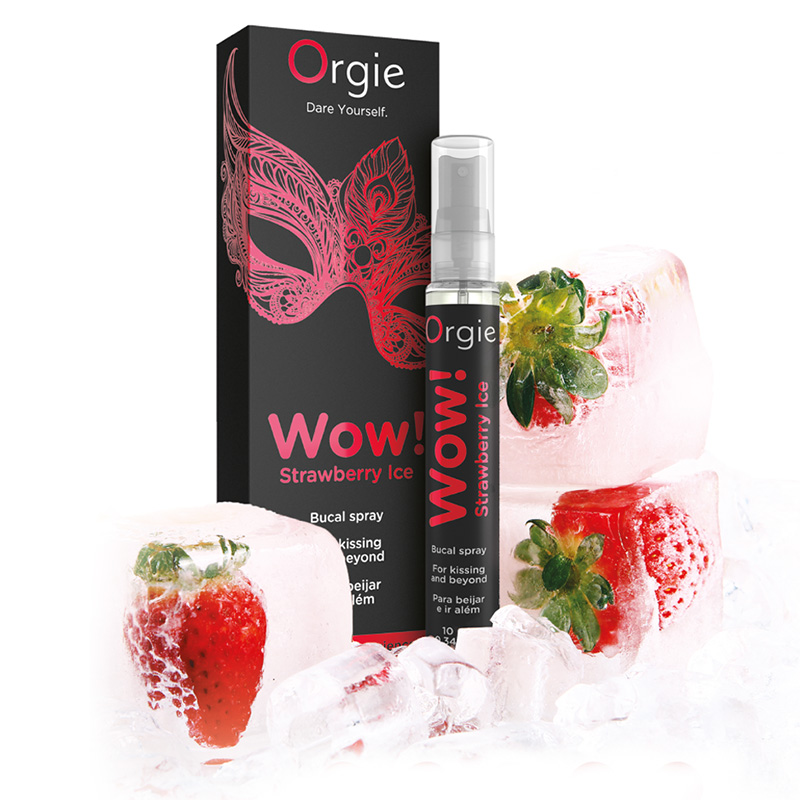 Orgie｜葡萄牙 WOW! BLOWJOB SPRAY Strawberry Ice 天然口交專用噴劑 草莓口味10ml